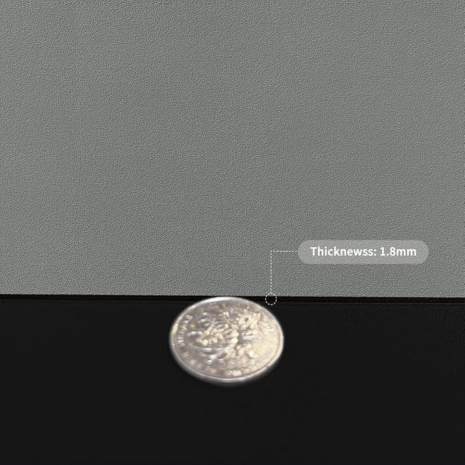 Leather Table Cover,1.8mm Thick,42x78 Inch Table Protector,Table Protector for Dining Room Table,Dining Table Cover,Table Cover Protector.(Black+Gray,42x78)