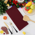 Homaxy 100% Cotton Waffle Weave Kitchen Dish Towels, Ultra Soft Absorbent Quick Drying Cleaning Towel, 13 x 28 Inches, 8-Pack, Burgundy