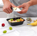 GUSTO [12 oz - 50 Count 1-Compartment Meal Prep Containers with Lids – Reusable, Microwaveable, Dishwasher & Freezer Safe, BPA-Free Food Storage Boxes for Portion Control (Formerly Comfy Package)