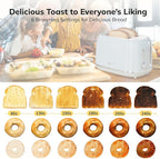 Retro 2 Slice Stainless Steel Toaster with 6 Bread Shade Settings, Bagel, Cancel, Defrost Function, Extra Wide Slot, Removable Crumb Tray, Blue
