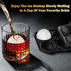 2 Pack Golf Ball Ice Cube Mold 2.1 Inch Large Silicone Golf Ball Ice Cube Molds Fun Shapes Craft Sphere Ice Molds Christmas Gifts for Men and Women Cocktails, Bourbon, Brandy, Whiskey(2, Golf Ball)