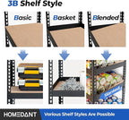 HOMEDANT 5 Tier Laminated Boltless Metal Shelving Unit Adjustable Garage Storage Utility Rack Heavy Duty Shelves Organization Multipurpose Shelf Warehouse Pantry Shed 35.9" W x 18.2" D x 71.3" H 2Pack