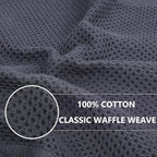 Homaxy 100% Cotton Waffle Weave Kitchen Dish Towels, Ultra Soft Absorbent Quick Drying Cleaning Towel, 13 x 28 Inches, 18-Pack, Mixed Color