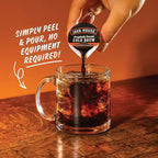 JAVA HOUSE Dark Roast Sumatran Cold Brew Pods, (6 Count) Peel and Pour Pods Hot or Iced Instant Coffee Concentrate
