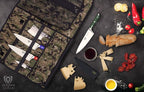 Dalstrong Chef Knife - 8 inch Blade - Gladiator Series - Forged High Carbon German Steel - Razor Sharp Kitchen Knife - Professional Full Tang Knives - Army Green Handle ABS - Sheath - NSF Certified