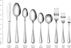 New Star Foodservice 58581 Steel Bead Pattern Serving Spoon, 7.8-Inch Set of 12