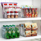 Vtopmart 8 Pack Extra Large Clear Plastic Storage Bins,11x11 Cube Acrylic Organizer Square Containers with Handle for Pantry,Closet,LaundryRoom,Kitchen,Bathroom,UnderSink Organization