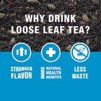 Tiesta Tea - Love & Warmth Loose Leaf Tea Gift Set, Loose Leaf, 6-Flavor Premium Variety Pack with Ball Strainer for Steeping, Brewing, and Enjoying, Valentines Day Assortment to Make Hot or Iced