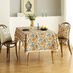 ISAENNE Designer Bohemian Floral Rectangular Tablecloth,Linen Colorful Table Cloth,Wrinkle Resistant Decor Tablecloths for Dining Thanksgiving Kitchen Party Christmas,55"*79"-Estevan B