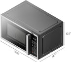 Chefman Countertop Microwave Oven 0.9 Cu. Ft. Digital Stainless Steel Microwave 900 Watt with 6 Presets, Eco Mode, Mute Option, Memory Function, Child Safety Lock, Kitchen, Home, Dorm Essentials