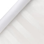 Luxury Table Protector Pad, 2 in 1 Table pad + Great Looking Tablecloth - Heat Resistant, Spill & Stain Proof - Flannel Backing (54x90, White - Silk Stripe)