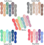 PrimaStella Silicone Chew Spoon 6-Piece Set | First Stage Feeding Spoons | Baby Led Weaning Supplies | BPA Free | Dishwasher and Boil Safe | Neutral Palette