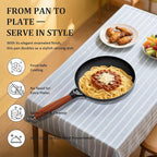 YUTANN 10 Inch Cast Iron Skillet, Pre-Seasoned Frying Pan with Diamond-Textured for Oil-Saving Cooking, Nonstick & Non-Toxic, PFAS/PFOA-Free, Easy to Clean