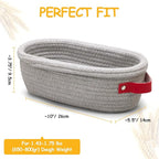 Banneton Bread Proofing Basket - Cotton Oval Banneton Basket Set of 2 Sourdough Proofing Baskets Round Proofing Bowls Handmade Rattan Baskets and Liners