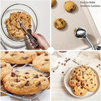 Cookie Scoop, Ice Cream Scoop, 2.5Tbsp/42ml/1.4 oz Cookie Scoops for Baking, 18/8 Stainless Steel Cookie Scooper for Baking, Cookie Dough Scoop, Ice Cream Scooper with Trigger Release (#24)