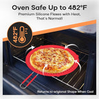 Frying Pan Splatter Screen | USA Brand | 13-Inch Red, Fit Pans (12" to 13") Silicone Grease Splatter Guard for Frying Pan and Stove by Beckon Ware