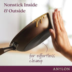 Anolon Advanced Home Hard-Anodized Nonstick Tapered Sauce Pan/Saucepot, 4.5-Quart (Bronze)