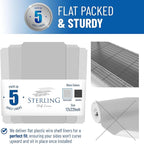 Shelf Liners for Wire Shelf System: Set of 5 in Clear: 12 x 22 inch: Plastic Wire Shelving Shelf Mats