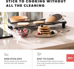 Silicone Turner Pancake Spatula - Nonstick Cookware Safe 600°F Heat-Resistant Flexible & Thin Cooking Flipper for Eggs - Reinforced Stainless Steel Core - BPA Free & Dishwasher Safe by DI ORO