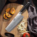 HOSHANHO 7 Pieces Knife Set with Magnetic Knife Holder, Ultra Sharp Powder Steel Kitchen Knives Set, Professional Chef Knife Sets with Ergonomic Pakkawood Handle