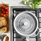 Staub Cast Iron Round Dutch Oven, Made in France, Graphite Grey, 4-qt, Serves 4-6 people