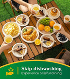 100% Compostable Paper Plates, 9 Inch, 125 Count, Biodegradable Bagasse Plates, Heavy Duty Disposable Plates Bulk for Party | Microwave-Safe | Soak-Resistant, Cut Resistant