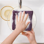 Homaxy 100% Cotton Waffle Weave Kitchen Dish Cloths, Ultra Soft Absorbent Quick Drying Dish Towels, 12 x 12 Inches, 8-Pack, Purple