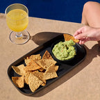 madesmart dipware Small Serving Plate, Collapsible & Removable Dip Bowl for Salsa, Queso, Salad, Olives, Premium Dishwasher & Microwave Safe, Multipurpose Plate & Bowl, Carbon