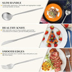 Silverware Set for 4, 20 Piece Flatware Set, Cutlery Tableware set Include Spoons And Forks Set, Stainless Steel Utensil Set, Matte polished Finish, Dishwasher Safe