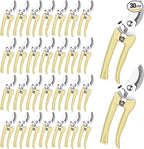 Chumia 30 Garden Flower Shears Pruning Scissors Heavy Duty Plant Scissors Trimming Garden Clippers Hand Tree Pruner for Yard Gardening Plants Hedge Flower Tree Cutting Secateurs (Beige)