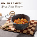JEETEE 2.5 Quart Sauce Pan with Lid, Non Stick Small Pot with Coating, Masterclass Cookware Sauce Pot for Cooking, PFOA/PFOS Free