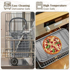 Cooling Racks - 3P Stackable Tall Baking Racks, 10 * 16 Inch Stainless Steel Wire Rack for Baking Sheet, Cooling Racks for Cooking and Baking, Oven and Dishwasher Safe