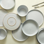 Stone Lain Celina Stoneware 12-Piece Dinnerware Set, Dinner and Pasta Bowls, White
