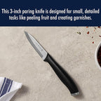 ZWILLING HENCKELS Silvercap Razor-Sharp 3-inch Paring Knife, German Engineered Informed by 100+ Years of Mastery, Black