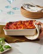 Caraway Nonstick 9” x 6.5” Small Rectangle Baking Pan Duo – Non-Toxic, PTFE & PFOA Free – Aluminized Steel Core – Deep Ceramic Baking Pan for Casseroles, Lasagna & More - Navy