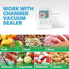 Chamber Vacuum Sealer Bags,12"x14" 200 Pcs Pre-cut Chamber Machine Pouches,Heavy Duty Chamber Vacuum Bags for Commercial Sealer,Food Storage,Meal Prep,Sous Vide,Meat Cheese Goods, BPA Free