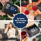 Tiesta Tea - Holiday Tea Sampler Dry Flight Set, Loose Leaf, High to No Caffeine Hot & Iced, Premium Brew Sample with Black, Herbal, Fruit & Hibiscus Blends, 8 Resealable Sample Pouches