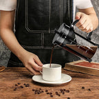 French Press Coffee Maker 304 Stainless Steel Coffee Press,with 4 Filters System, Heat Resistant Thickness Borosilicate French Press Glass, BPA-Free Brewed Tea Pot Coffee Plunger(Copper 12oz)