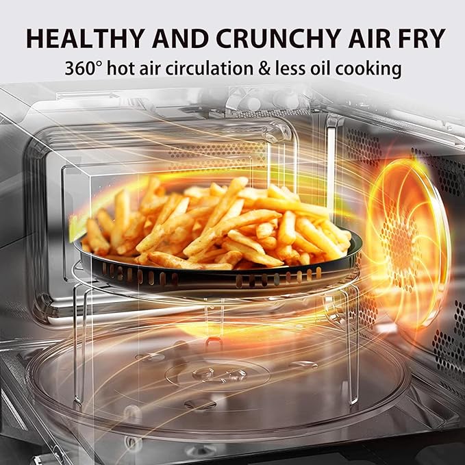 TOSHIBA Inverter Countertop Microwave Oven Air Fryer Combo MASTER Series, Broil, Convection, Speedy Combi, Even Defrost 11.3'' Turntable Sound On/Off, 27 Auto Menu&47 Recipes