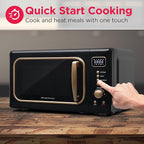 FRIGIDAIRE EMW788RETRO 0.7 cu. ft. Retro Microwave, Black-Gold
