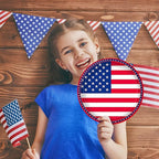 Gatherfun American Flag Patriotic Party Supplies Disposable Napkins and Paper Plates for Veterans Day Election Day 4th of July Independence Day Decorations, Serve 50