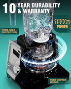 WantJoin Blender for Smoothies - 68oz Countertop Blender for Kitchen w/Powerful 1800W Copper Motor, 30000 RPM, 9 Speeds, Multi-Functional Smoothie Blender for Home & Commercial
