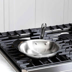 All-Clad D3 3-Ply Stainless Steel Fry Pan 8 Inch Induction Oven Broiler Safe 600F Pots and Pans, Cookware Silver