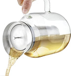Teabloom 100% Plastic-Free Large Multi-Brew Borosilicate Glass Teapot + Kettle + Pitcher – Steep and Serve Hot Tea, Iced Tea, Cold Brew Tea and Fruit Infused Water – Legacy Tea Maker