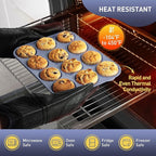 2 Pack 12 Cups Silicone Muffin Pan with Metal Reinforced Frame Regular Size Silicone Molds Cupcake Cake Baking Pans Baking Mold Best Baking Pans Tart Pan Sheet Set Reusable Cupcake Liners