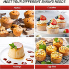 2 Pack 12 Cups Silicone Muffin Pan with Metal Reinforced Frame Regular Size Silicone Molds Cupcake Cake Baking Pans Cookie Baking Chocoflan Cupcake Mold Nonstick Muffin Tin Home Baking Supplies