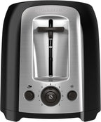 BLACK+DECKER 2-Slice Toaster, TR1278BD, Extra Wide Slots, 7 Shade Settings, 850 Watts, Frozen and Bagel Buttons