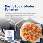 New Star Foodservice 50288 Restaurant-Grade Wooden Pizza Peel, 14" L x 14" W Plate, with 22" L Wooden Handle, 36" Overall Length