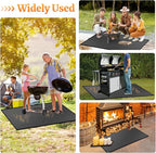 65 ×48 inches Under Grill Mats for Outdoor Grill/ Fireproof Fire Pit Mat Fireplace Mat, Double-Sided Fireproof Grill Pad, Oil-Proof Waterproof BBQ Mat Pads Protector for Deck Patio Smokers Gas Grills