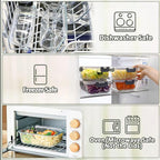 M MCIRCO 74.7oz(9.2 cup), 40.9oz(5 cup)& 19.3oz(2.4 cup) Extra Large Glass Food Storage Containers Set with Lids, 6 Pack Airtight Glass Storage Container for Microwave,Oven,Freezer Dishwasher